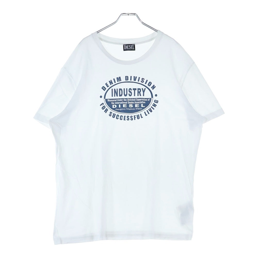 DIESEL(ディーゼル) ロゴプリント クルーネック 半袖Tシャツ カットソー ホワイト