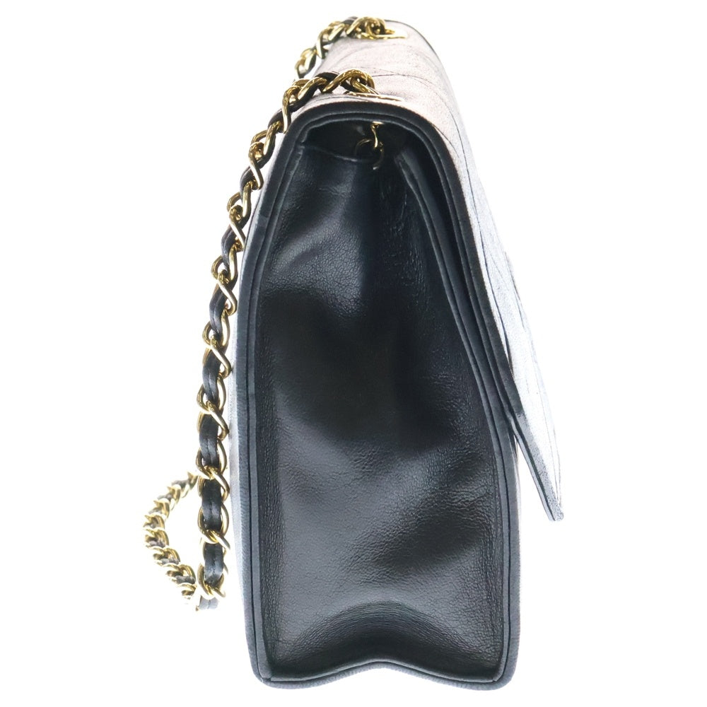 CHANEL(シャネル) マトラッセ ココマーク チェーンショルダーバッグ ブラック ラムスキン ゴールド金具 ヴィンテージ