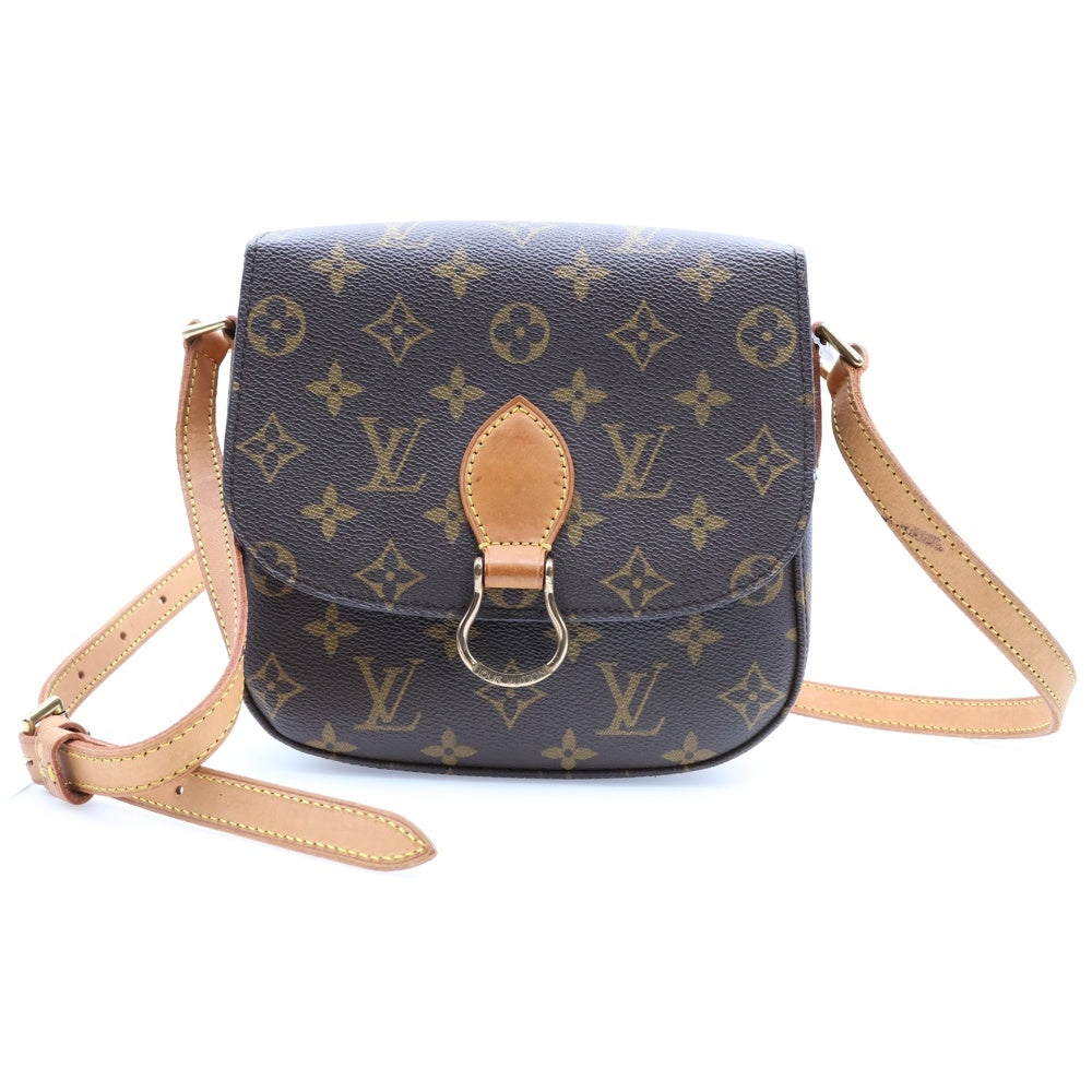 LOUIS VUITTON(ルイヴィトン) モノグラム ミニサンクルー ショルダーバッグ ショルダーポシェット ミニバッグ ブラウン ゴールド金具 レザー×PVC M51244