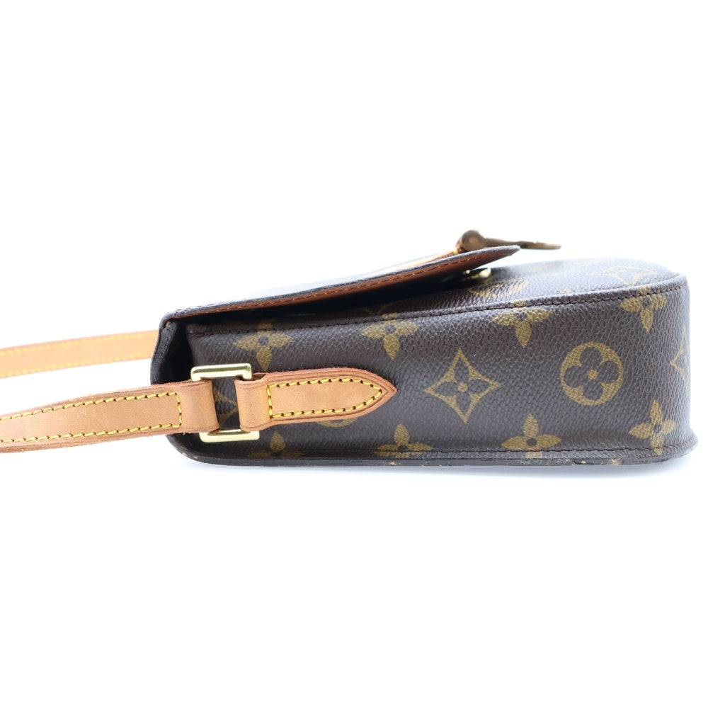 LOUIS VUITTON(ルイヴィトン) モノグラム ミニサンクルー ショルダーバッグ ショルダーポシェット ミニバッグ ブラウン ゴールド金具 レザー×PVC M51244