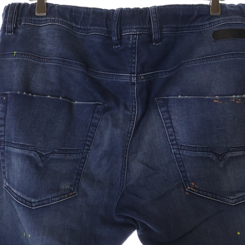 DIESEL(ディーゼル) KROOLEY-NE ダメージ加工 ジョガー ジーンズ スウェットパンツ インディゴ R96QH