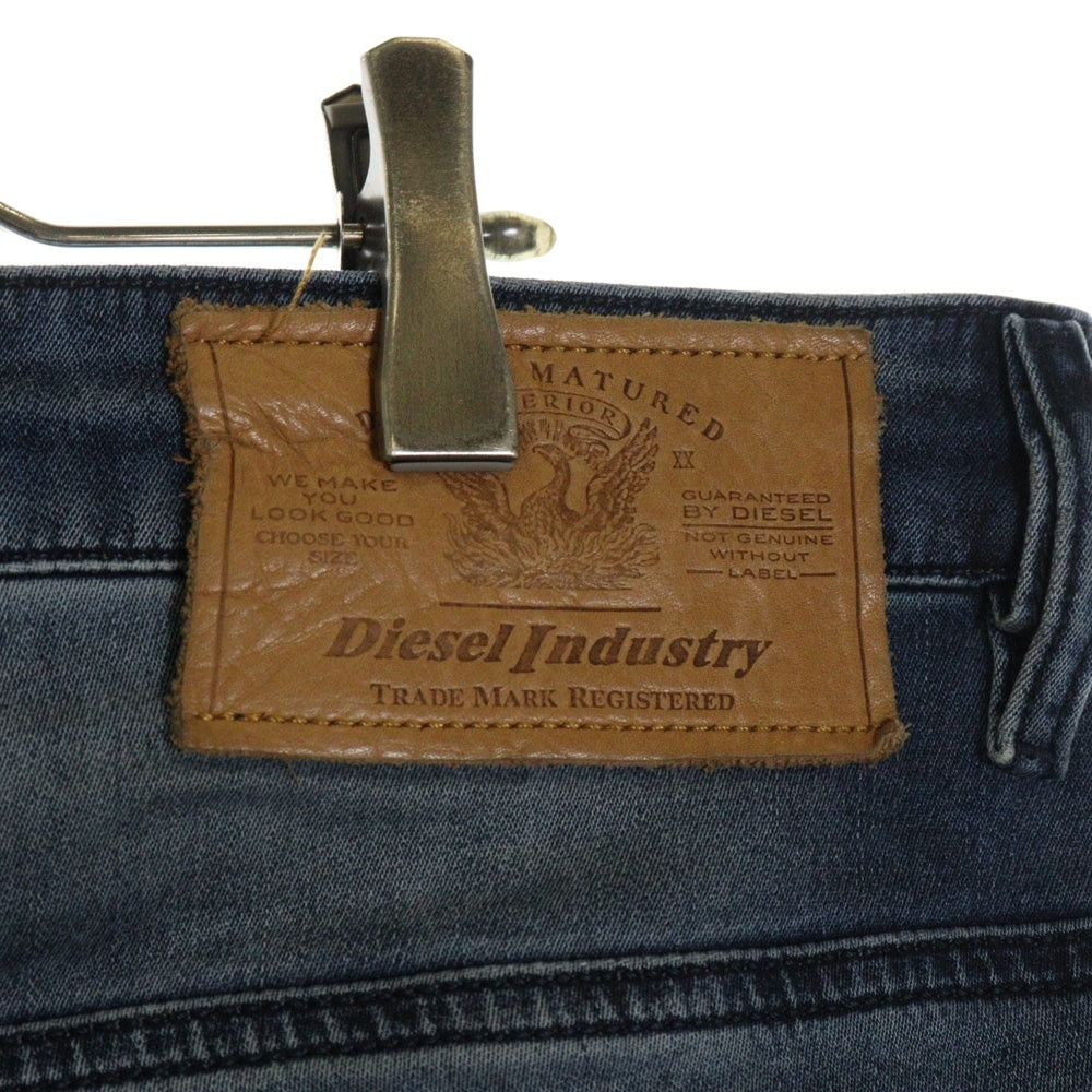DIESEL(ディーゼル) KROOLEY-Y-NE ユーズド加工 ジョガー ジーンズ スウェットパンツ インディゴ 069ZX