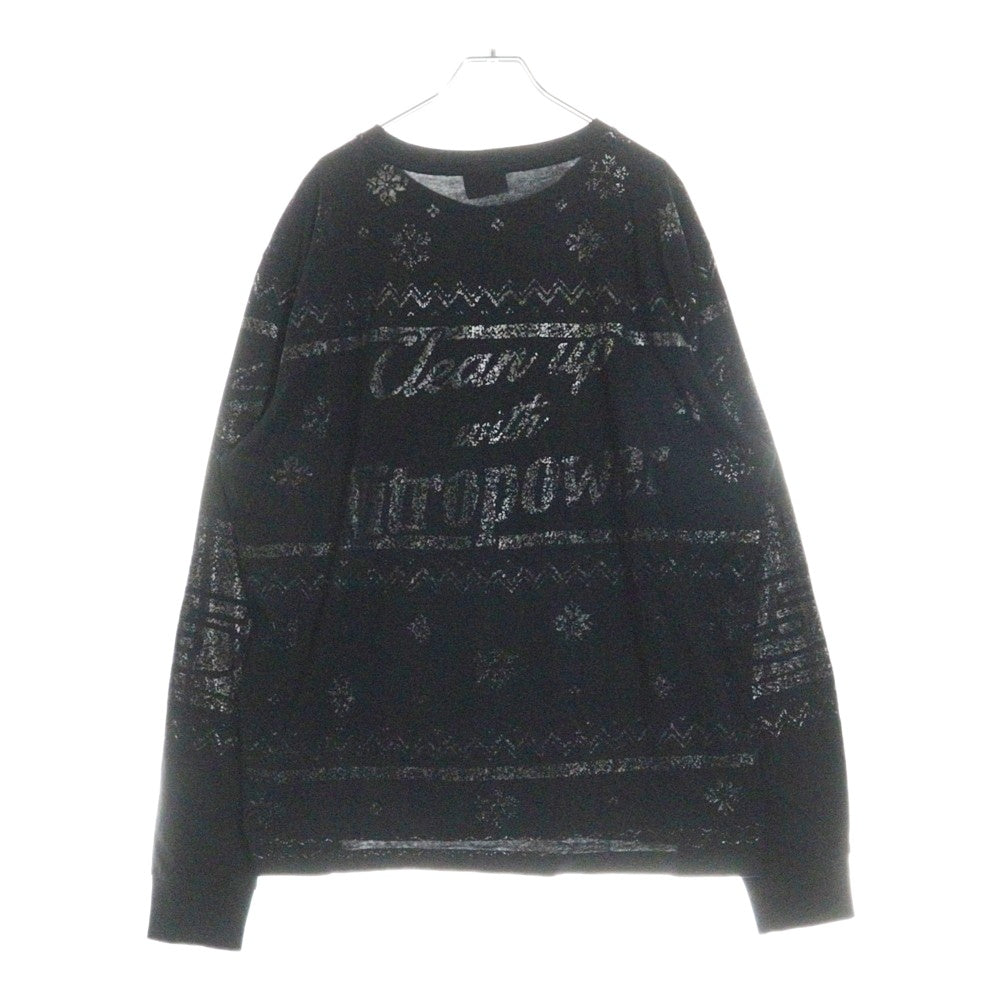 DIESEL(ディーゼル) T-JUST-LS-CX11 ロゴプリント ロングスリーブ 長袖Tシャツ カットソー ブラック RPATI