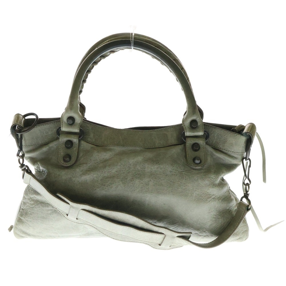 BALENCIAGA(バレンシアガ) ザ・ファースト 2wayバッグ ハンドバッグ ショルダーバッグ トートバッグ ベージュ レザー 103208