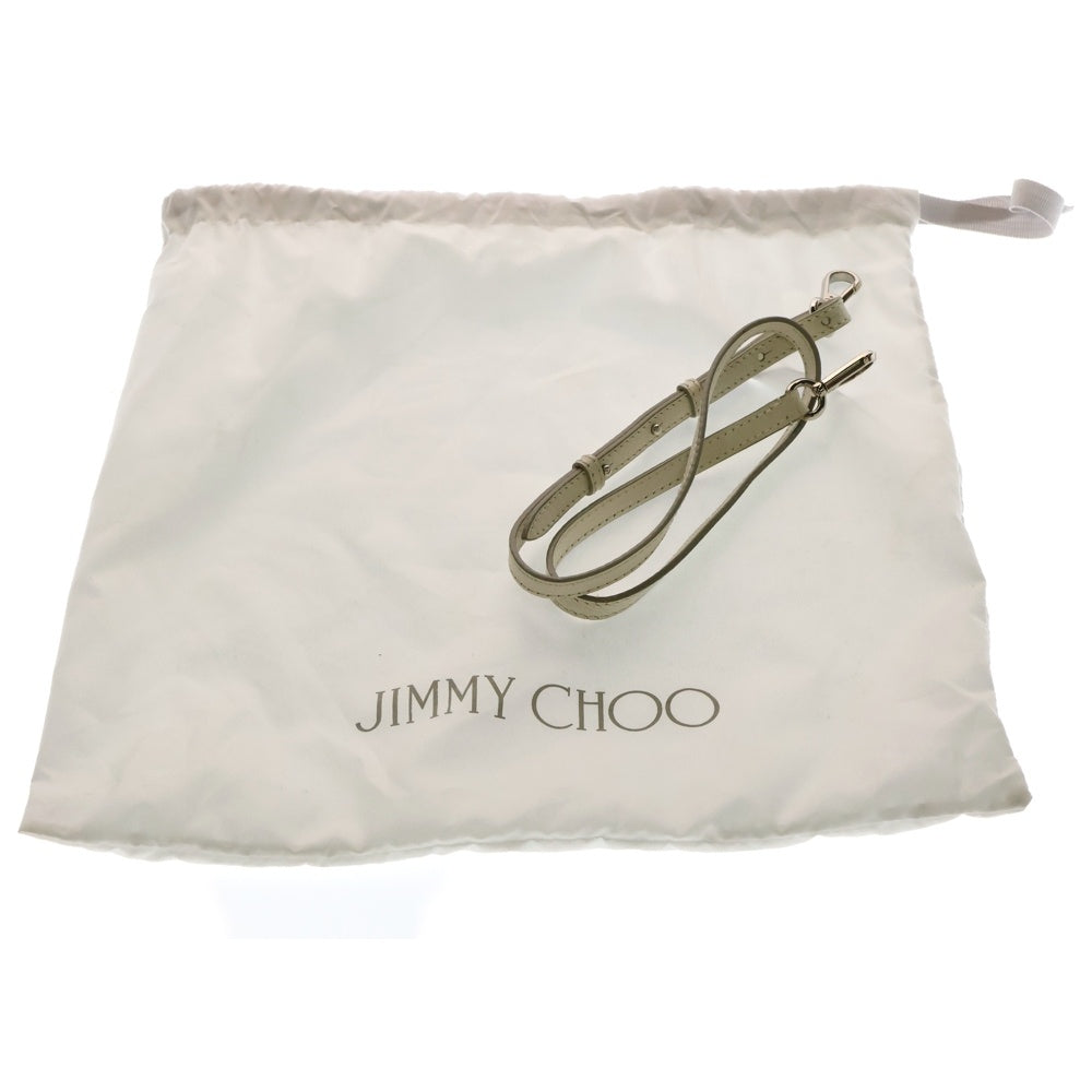 JIMMY CHOO(ジミーチュウ) マリデン 2wayバッグ ハンドバッグ ショルダーバッグ ホワイト シルバー金具 レザー