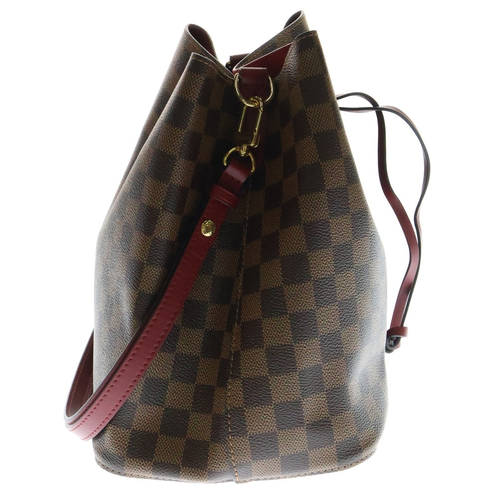 LOUIS VUITTON(ルイヴィトン) ダミエ エベヌ ネオノエ 2WAYバッグ ハンドバッグ ショルダーバッグ ブラウン×レッド ゴールド金具 レザー×PVC N40214