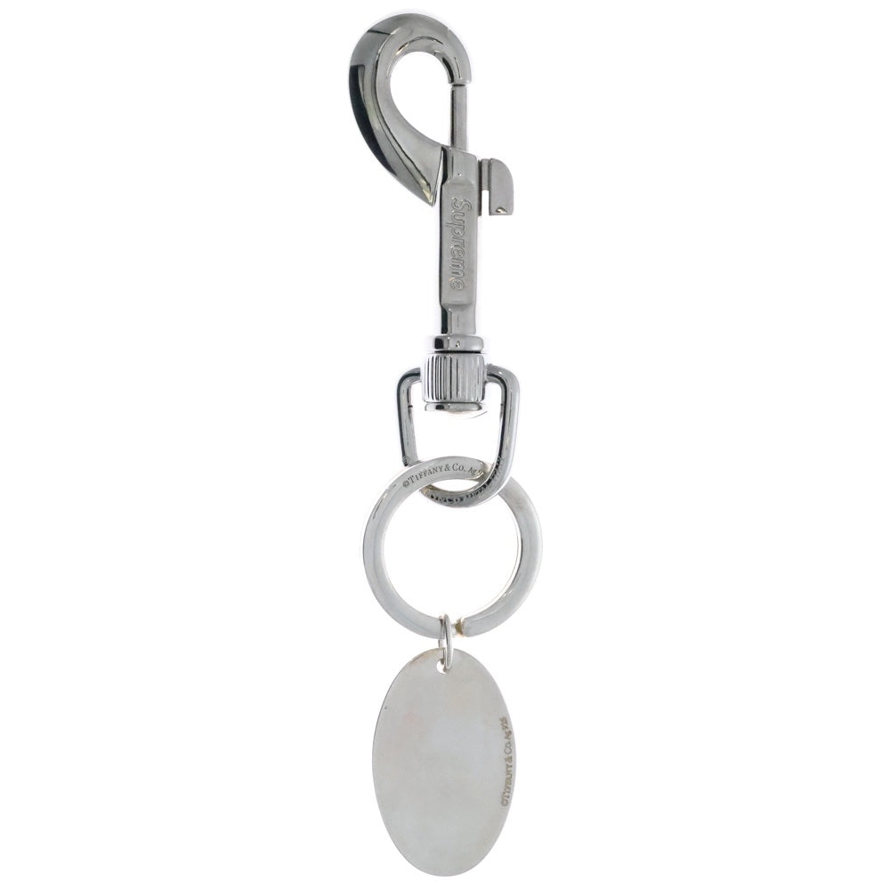 SUPREME(シュプリーム) 21AW× Tiffany & Co. Return to Tiffany Oval Tag Keyring ム×ティファニー コラボ リターン トゥー ティファニー オーバル タグ キーリング バッグチャーム シルバー