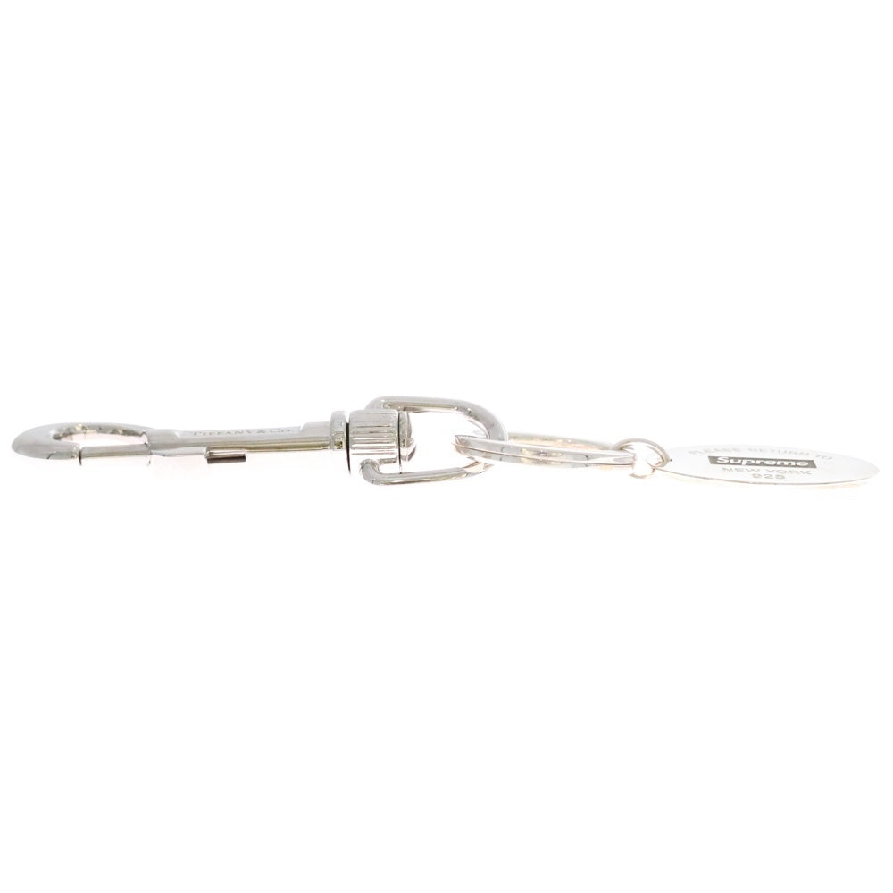 SUPREME(シュプリーム) 21AW× Tiffany & Co. Return to Tiffany Oval Tag Keyring ム×ティファニー コラボ リターン トゥー ティファニー オーバル タグ キーリング バッグチャーム シルバー