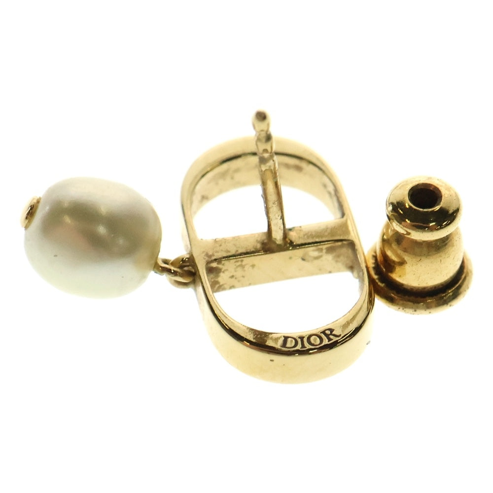 Christian Dior(クリスチャンディオール) Petit CD ロゴ フェイクパールピアス ゴールド GP