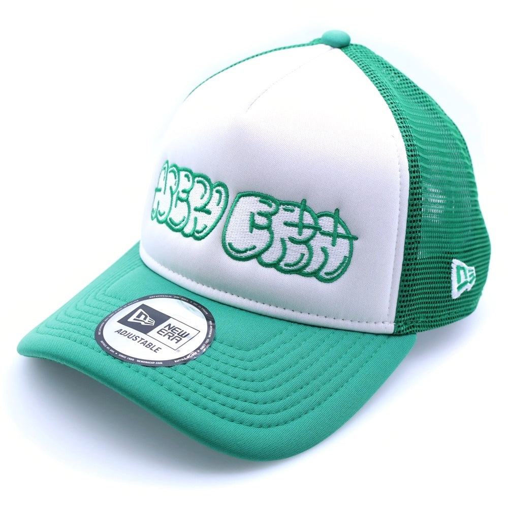 NEW ERA(ニューエラ) 9FORTY A-Frame メッシュキャップ 帽子 ホワイト×グリーン ポリエステル