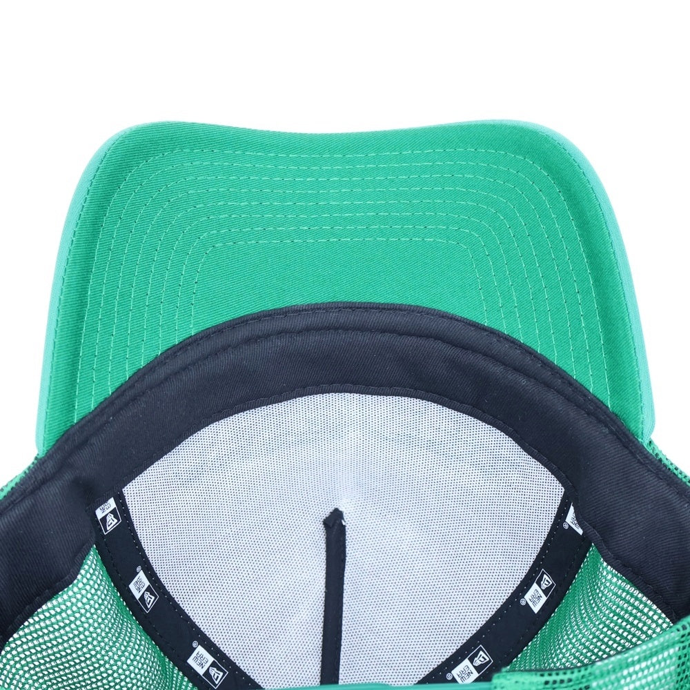 NEW ERA(ニューエラ) 9FORTY A-Frame メッシュキャップ 帽子 ホワイト×グリーン ポリエステル