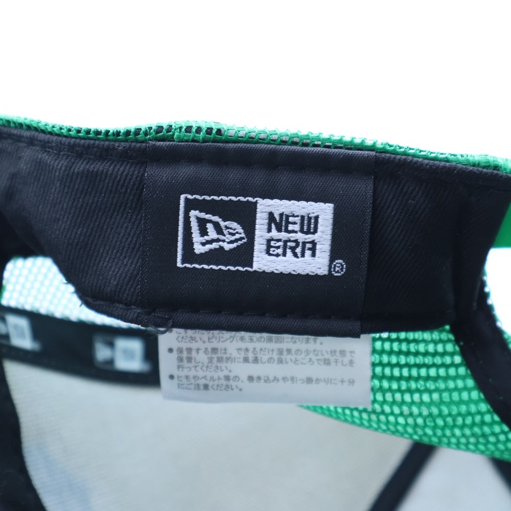 NEW ERA(ニューエラ) 9FORTY A-Frame メッシュキャップ 帽子 ホワイト×グリーン ポリエステル