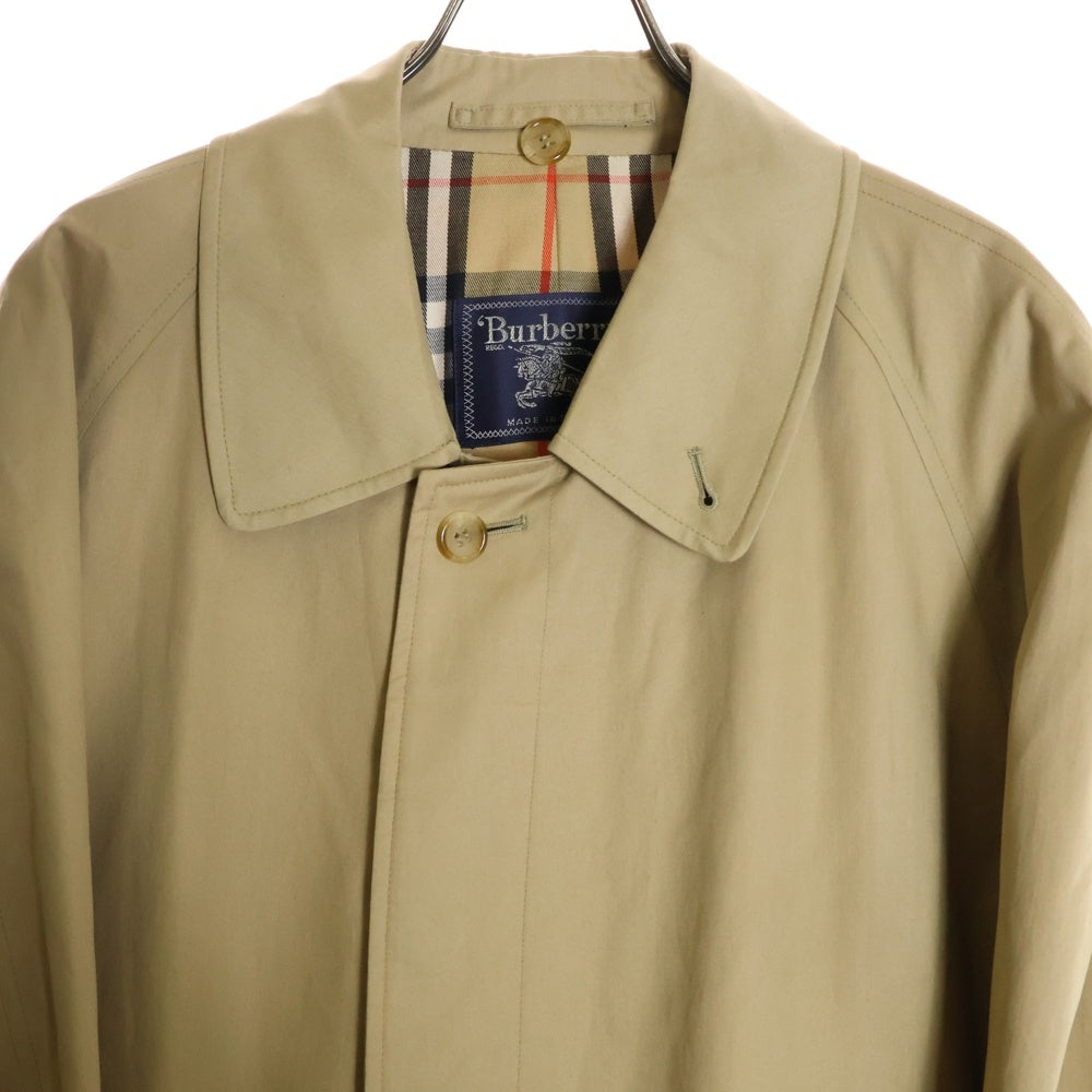 BURBERRYS(バーバリーズ) 裏地ノバチェック総柄 コットン ラグランスリーブ ステンカラーコート ベージュ