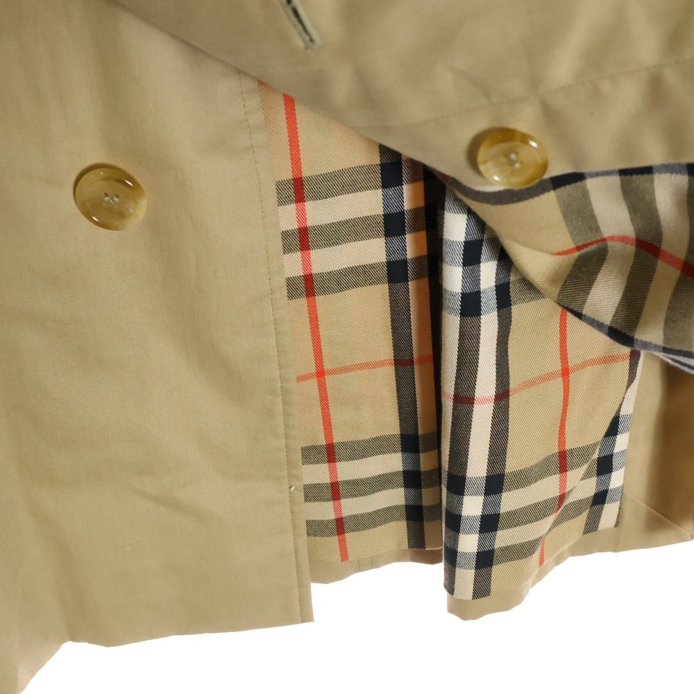 BURBERRYS(バーバリーズ) 裏地ノバチェック総柄 コットン ラグランスリーブ ステンカラーコート ベージュ