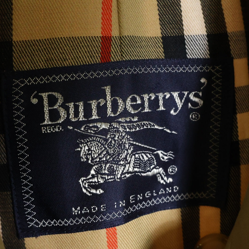 BURBERRYS(バーバリーズ) 裏地ノバチェック総柄 コットン ラグランスリーブ ステンカラーコート ベージュ