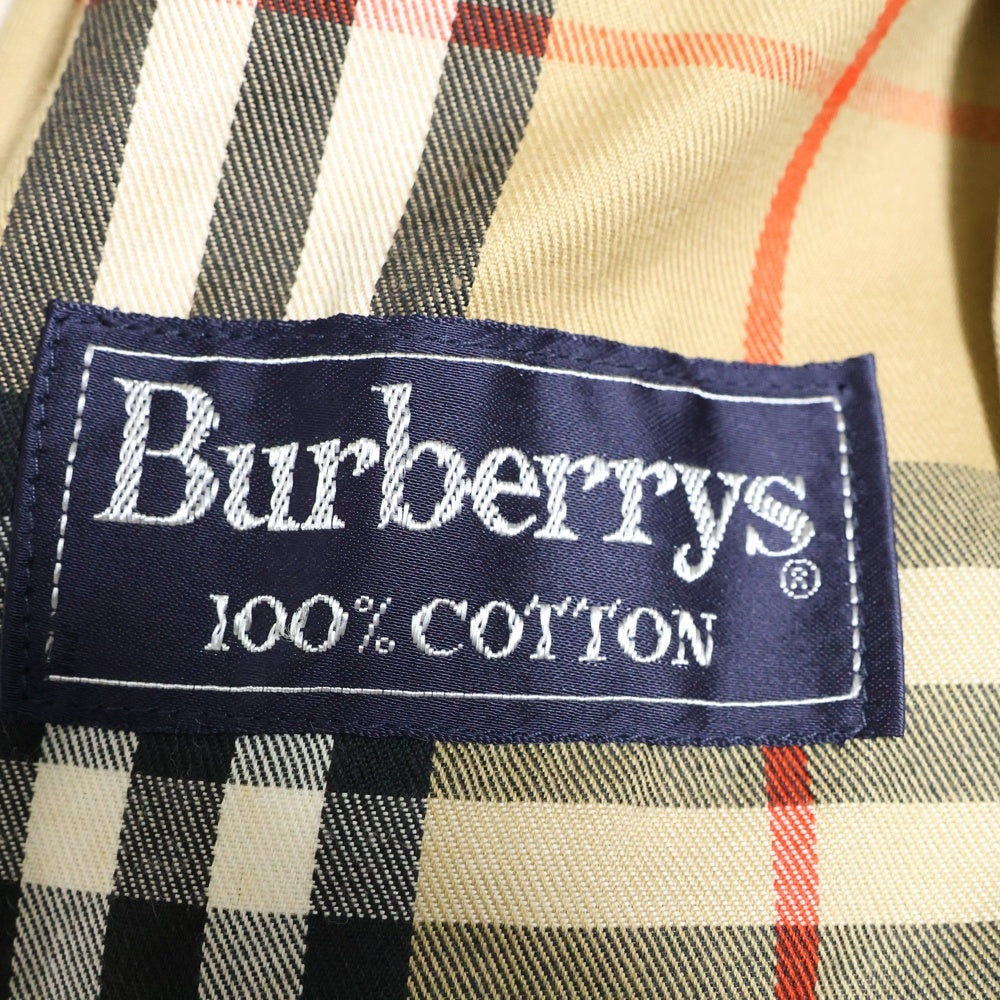 BURBERRYS(バーバリーズ) 裏地ノバチェック総柄 コットン ラグランスリーブ ステンカラーコート ベージュ