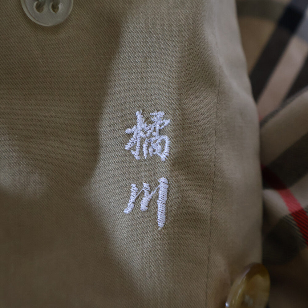 BURBERRYS(バーバリーズ) 裏地ノバチェック総柄 コットン ラグランスリーブ ステンカラーコート ベージュ