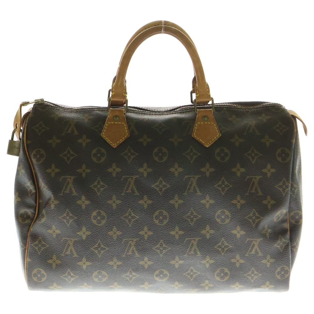LOUIS VUITTON(ルイヴィトン) スピーディ35 モノグラム PVC レザー ハンド ボストンバッグ ゴールド金具 ブラウン M41524