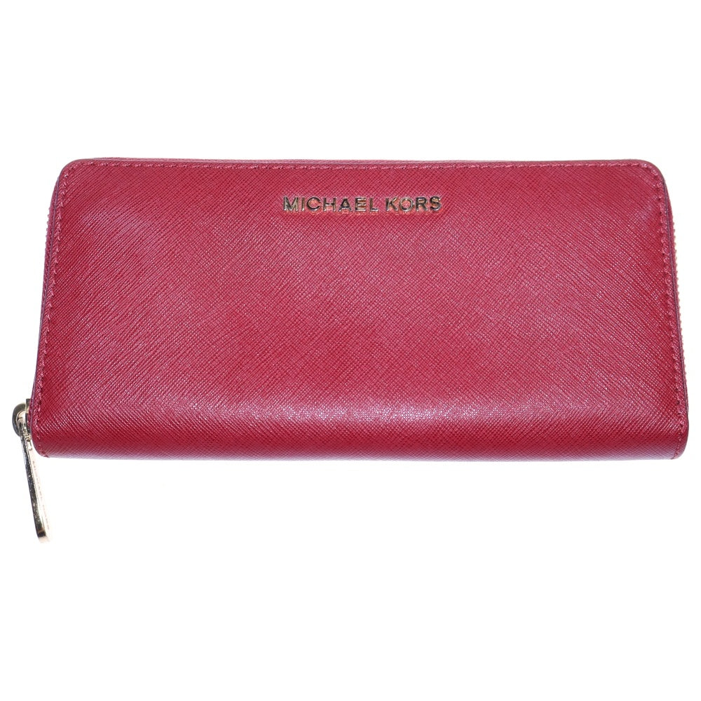 MICHAEL KORS(マイケルコース) ロゴ ラウンドファスナーレザーロング 