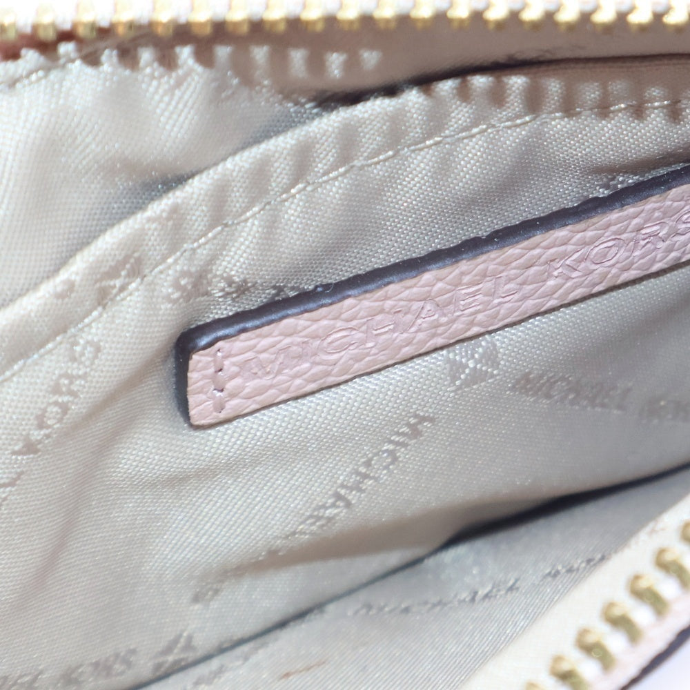 MICHAEL KORS(マイケルコース) MKロゴ ストラップ付レザーフラグメントケース カードケース ピンク