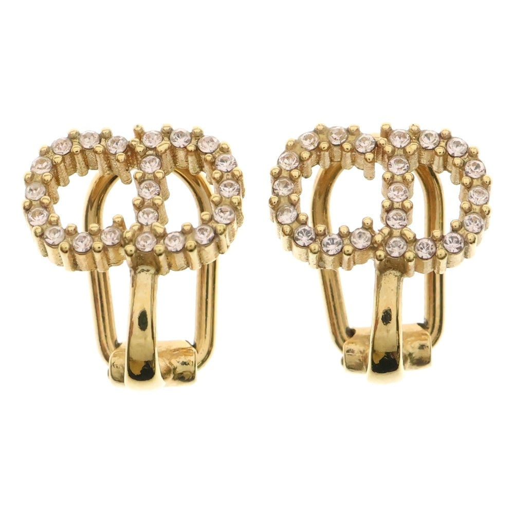 Christian Dior(クリスチャンディオール) CLAIR D LUNE CDロゴ クリップ イヤリング ゴールド GP