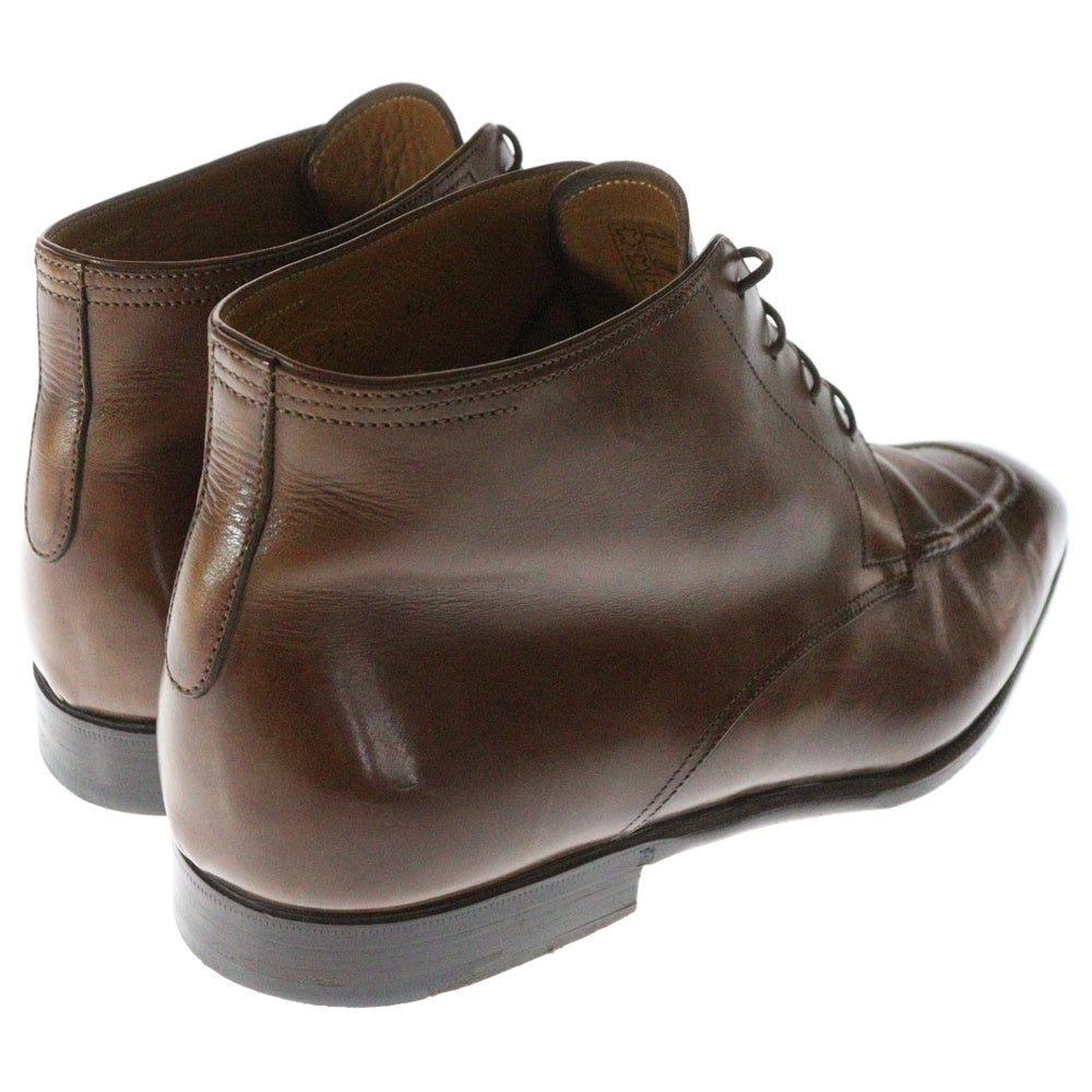 Berluti(ベルルッティ) Uチップ レザー レースアップ チャッカブーツ ハイカットシューズ ブラウン 032 366