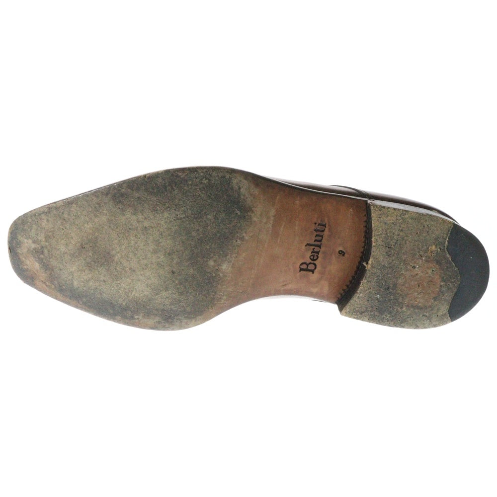 Berluti(ベルルッティ) Uチップ レザー レースアップ チャッカブーツ ハイカットシューズ ブラウン 032 366