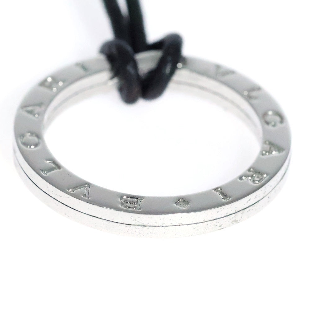 BVLGARI(ブルガリ) キーリング ネックレス ペンダント シルバー レザー SV925 15g