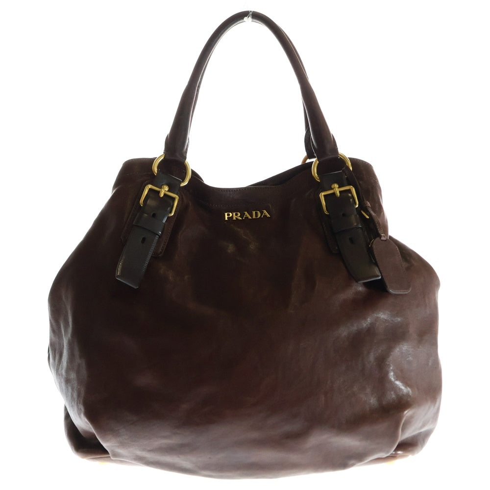 PRADA(プラダ) トートバッグ ブラウン レザー