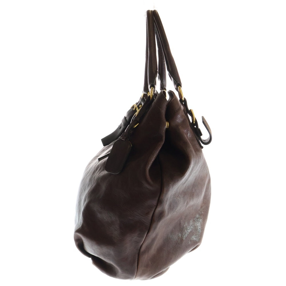 PRADA(プラダ) トートバッグ ブラウン レザー