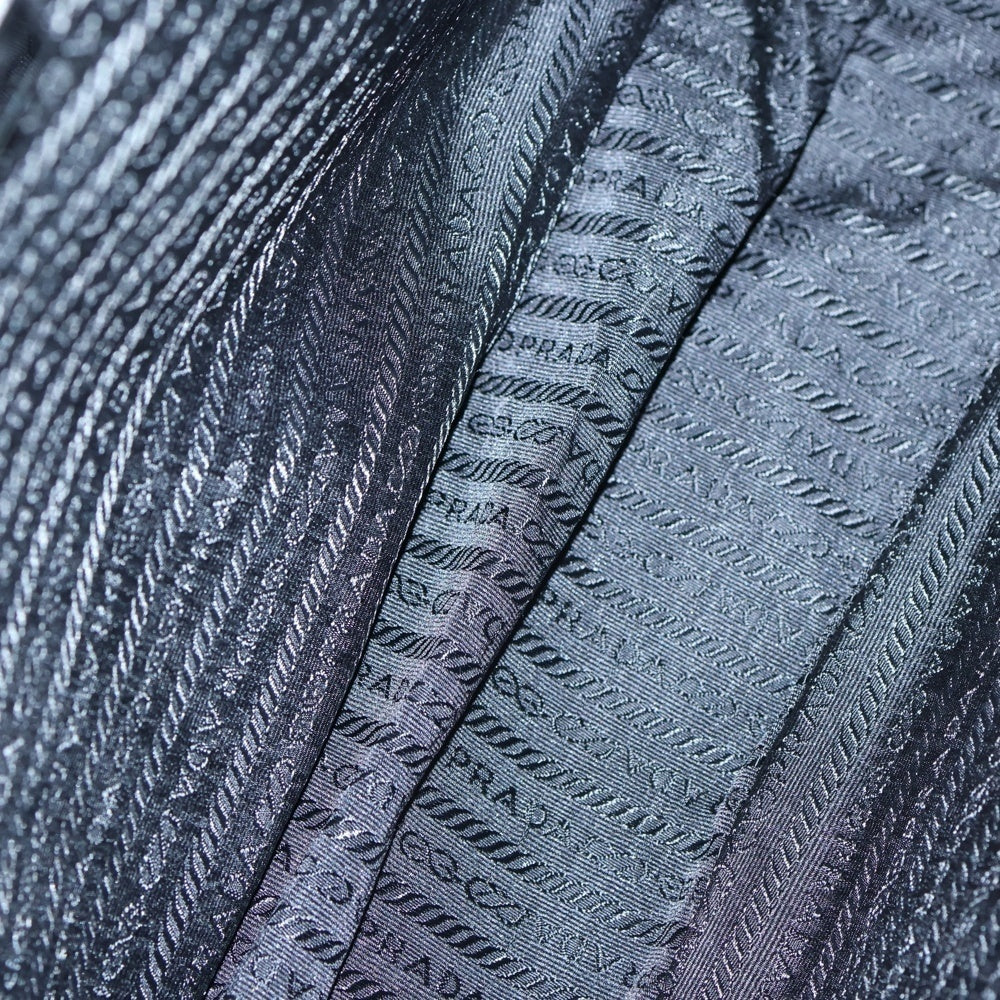 PRADA(プラダ) VELA トライアングルロゴ レザー切替ナイロンショルダーバッグ ブラック BT8994