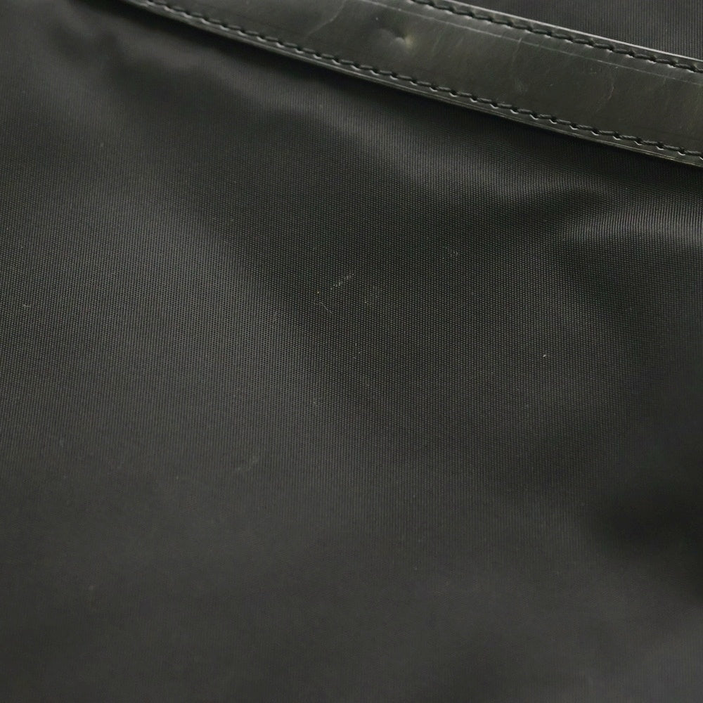 PRADA(プラダ) VELA トライアングルロゴ レザー切替ナイロンショルダーバッグ ブラック BT8994