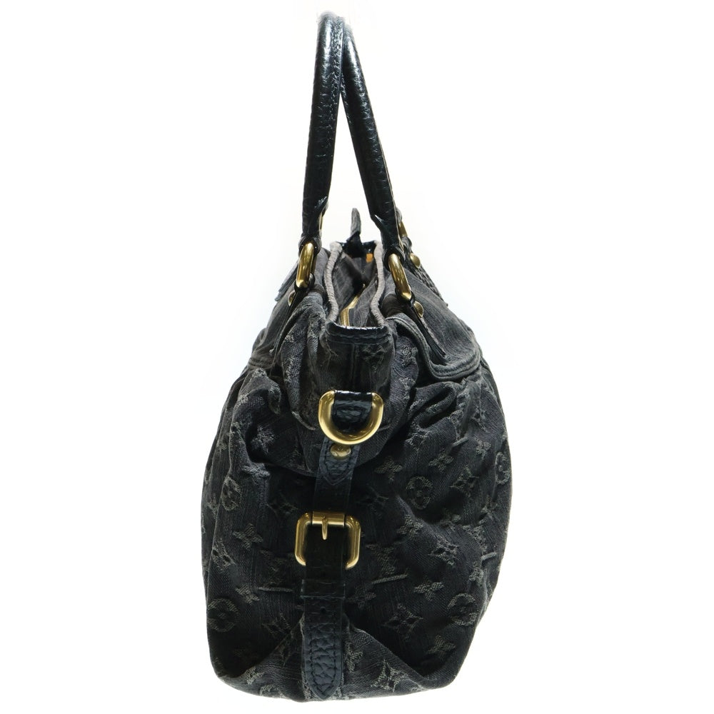LOUIS VUITTON(ルイヴィトン) モノグラムデニム ネオカヴィGM ノワール 2WAY レザー切替ハンドバッグ ショルダーバッグ グレー レディース M95352