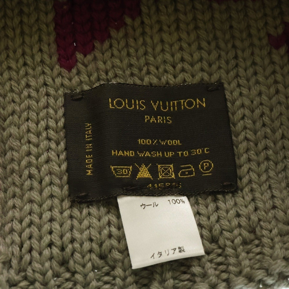 LOUIS VUITTON(ルイヴィトン) スヌードグランフロア モノグラム ネックウォーマー マフラー ウール パープル M72768