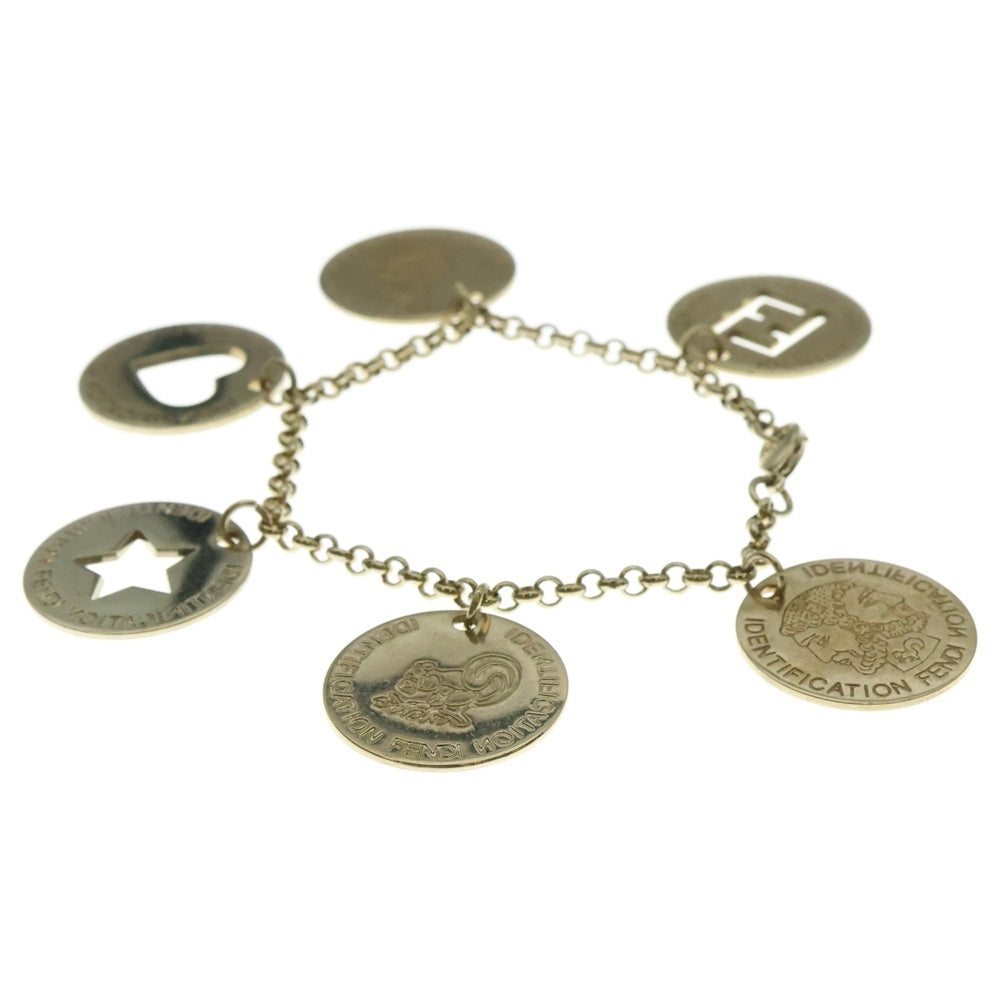 FENDI(フェンディ) メダル コイン ブレスレット チェーン ゴールド GP