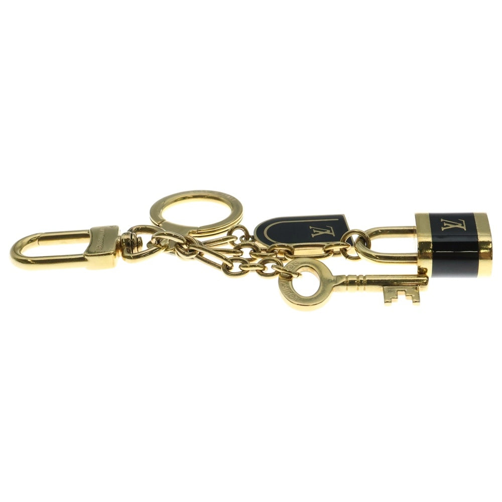 LOUIS VUITTON(ルイヴィトン) ポルトクレ カデナ キーホルダー バッグチャーム キーリング ゴールド×ブラウン GP M60074