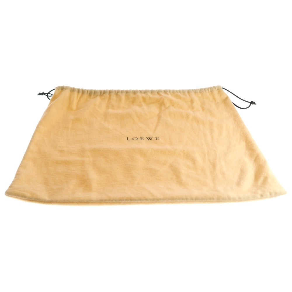 LOEWE(ロエベ) アナグラムロゴ エンボスロゴ ラムスキン レザー ショルダーバッグ ゴールド金具 ボルドー