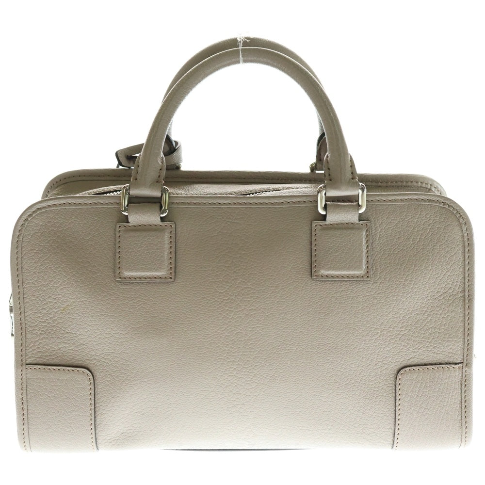 LOEWE(ロエベ) アマソナ30 アナグラム ミニバッグ ハンドバッグ ベージュ シルバー金具 レザー