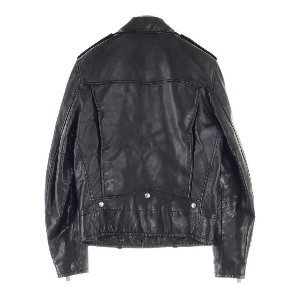 SAINT LAURENT PARIS(サンローランパリ) 15SS L01 クラシックモーターサイクル ラムスキン レザー ジップアップ ダブル ライダース ジャケット ブラック 361841