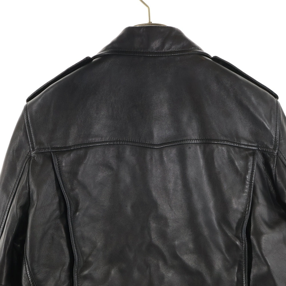 SAINT LAURENT PARIS(サンローランパリ) 15SS L01 クラシックモーターサイクル ラムスキン レザー ジップアップ ダブル ライダース ジャケット ブラック 361841