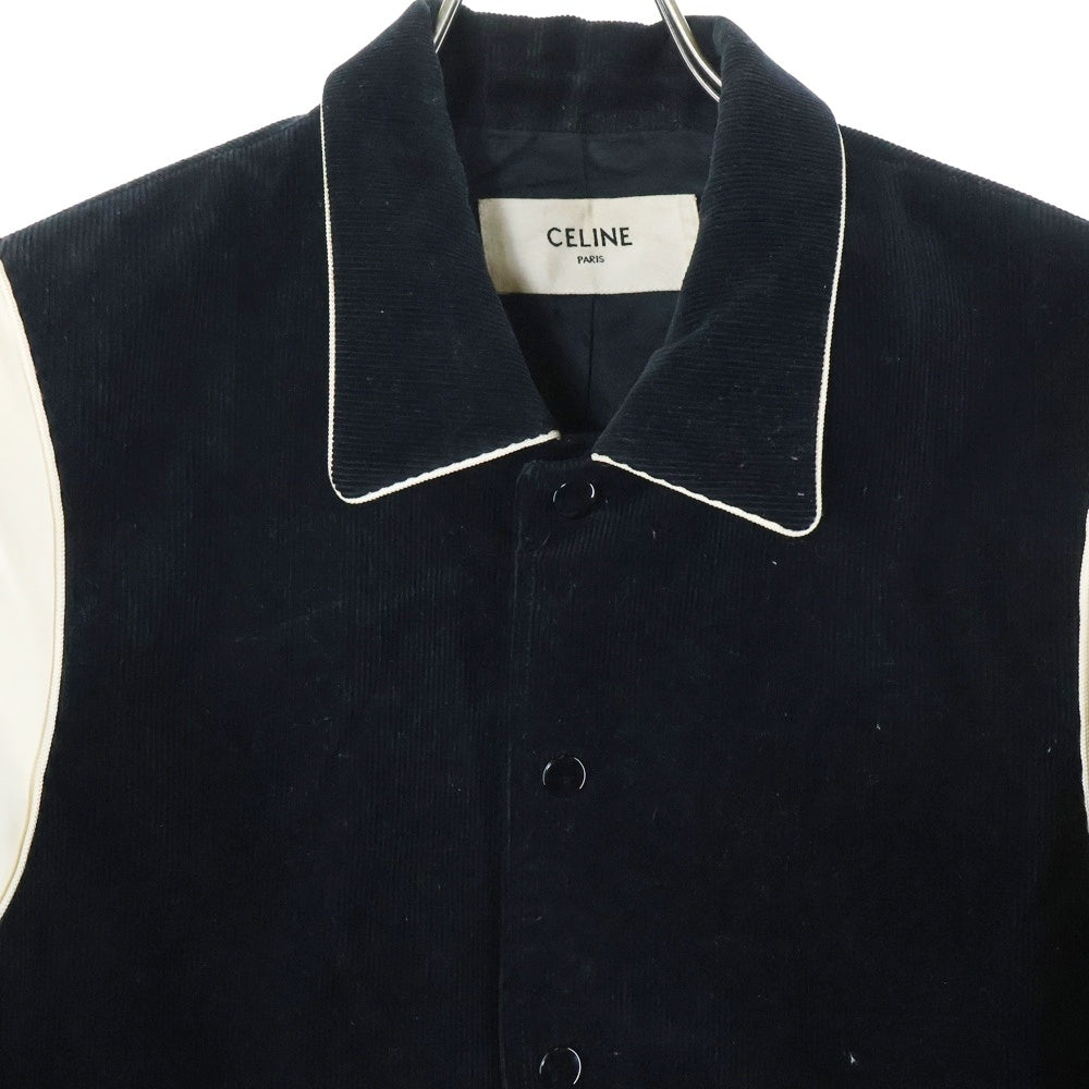 CELINE(セリーヌ) 19AW テディ コーデュロイ スナップボタン ジャケット ブルゾン ブラック 2V191824D