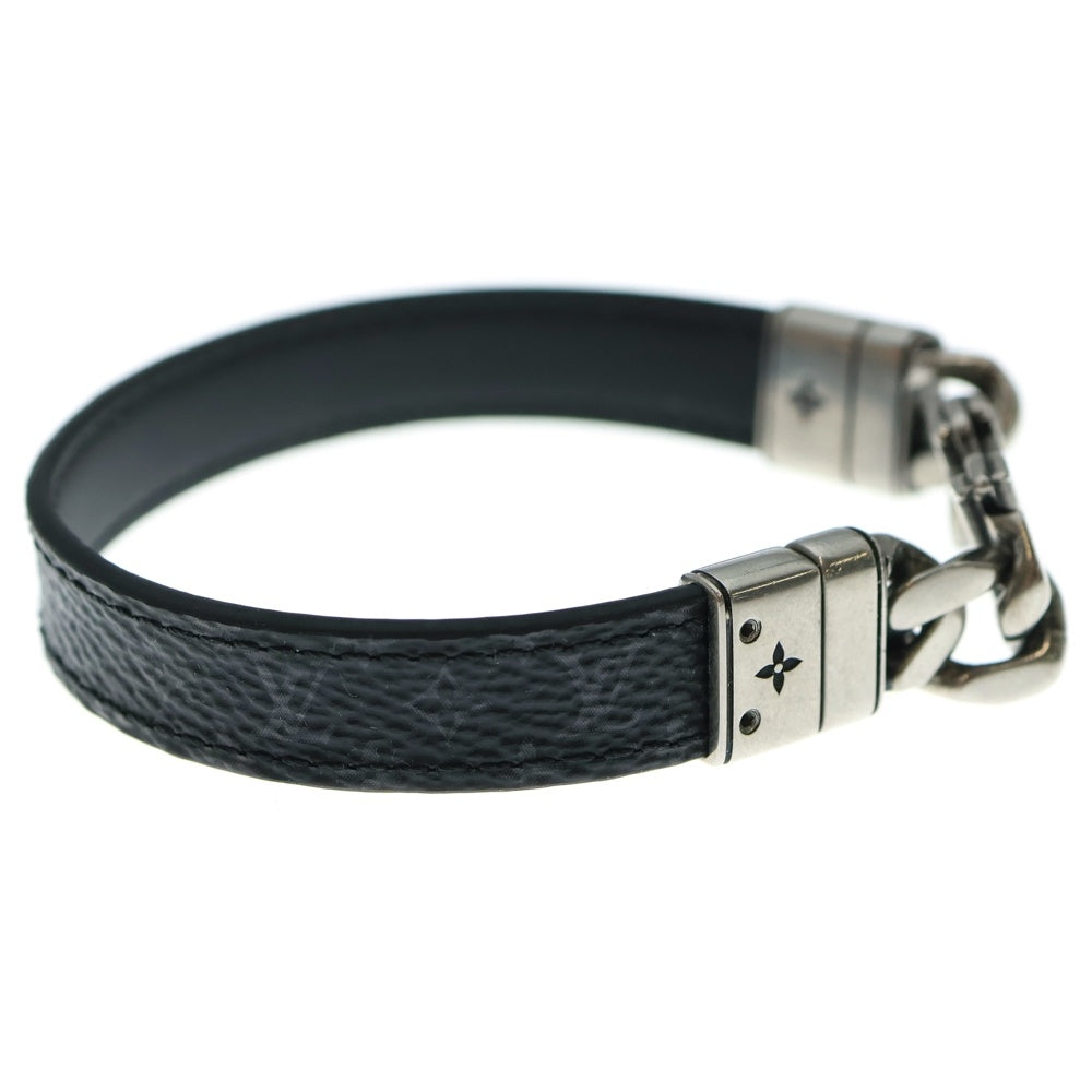 LOUIS VUITTON(ルイヴィトン) ブレスレット・LV ディメンション ブラック×シルバー レザー M8828D