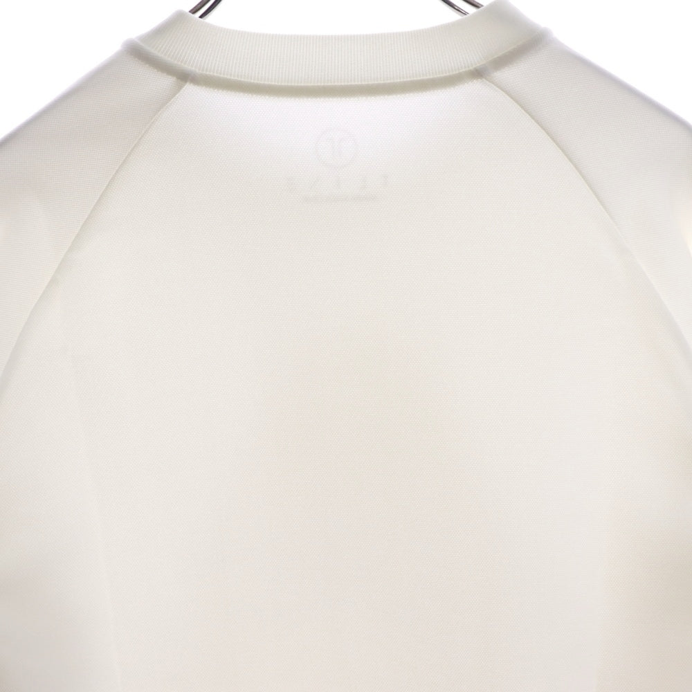 MARK&LONA(マークアンドロナ) スカル エンボスロゴ プリント クルーネック ラグランスリーブ プルオーバースウェットトレーナー ホワイト ML-18S-C51K-K