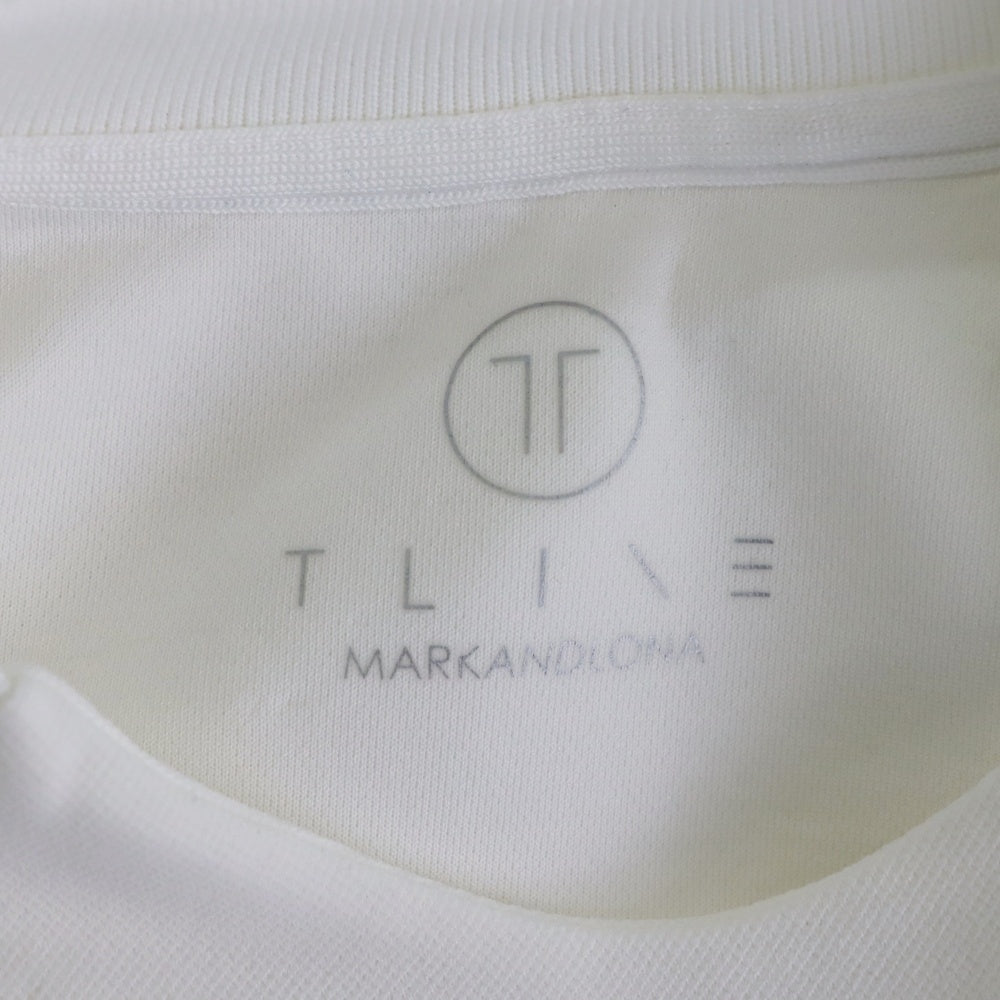 MARK&LONA(マークアンドロナ) スカル エンボスロゴ プリント クルーネック ラグランスリーブ プルオーバースウェットトレーナー ホワイト ML-18S-C51K-K