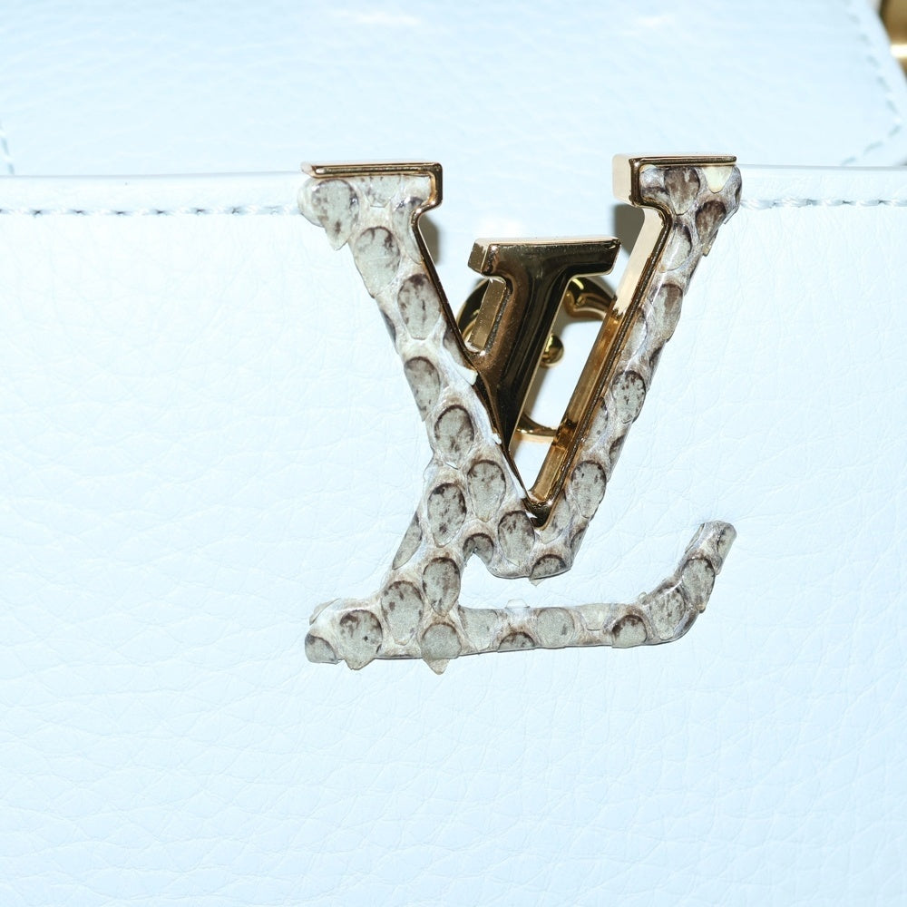 LOUIS VUITTON(ルイヴィトン) カプシーヌMINI 2WAYバッグ ハンドバッグ ショルダーバッグ ミニバッグ ホワイト レザー ゴールド金具 N98477