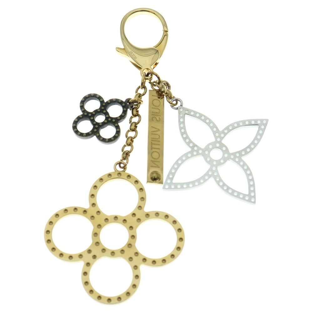 LOUIS VUITTON(ルイヴィトン) ビジューサック タパージ モノグラム フラワー ゴールド×シルバー チャーム M65090