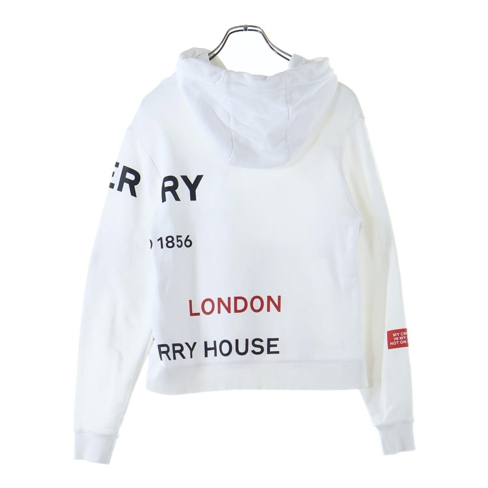 BURBERRY(バーバリー) ホースフェリー ロゴプリント プルオーバースウェットパーカー フーディー ブラック/ホワイト 801766