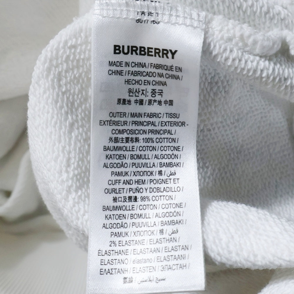 BURBERRY(バーバリー) ホースフェリー ロゴプリント プルオーバースウェットパーカー フーディー ブラック/ホワイト 801766