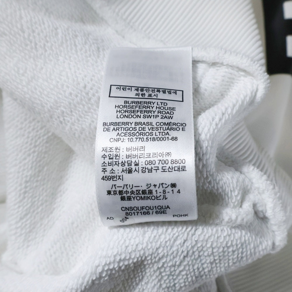 BURBERRY(バーバリー) ホースフェリー ロゴプリント プルオーバースウェットパーカー フーディー ブラック/ホワイト 801766