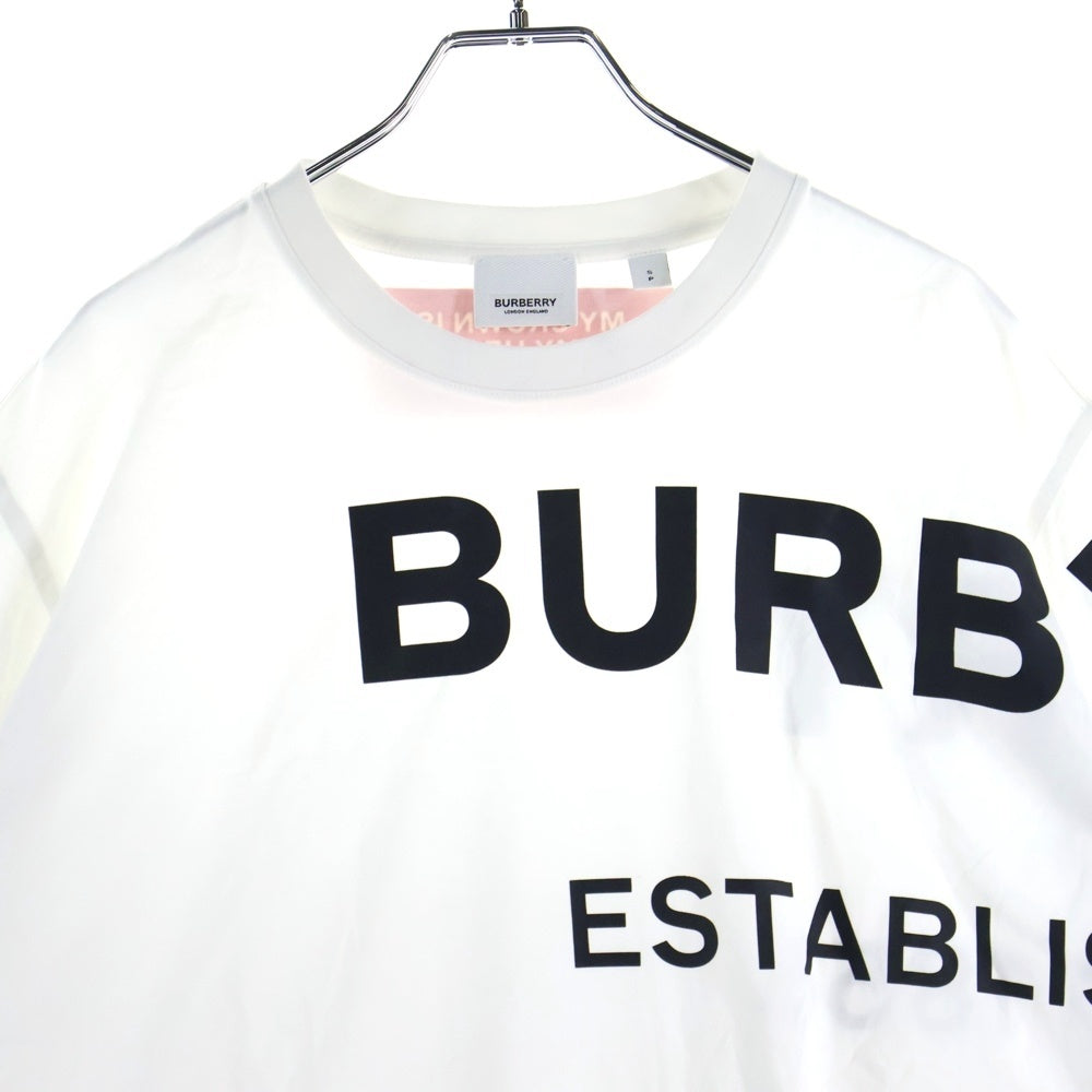 BURBERRY(バーバリー) 21SS HORSEFERRY S/S TEE 8017103 ホースフェリー ロゴプリント 半袖Tシャツ カットソー ホワイト
